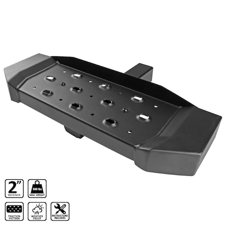 Spec-D Tuning All All All Universal Hitch Step- Flat Style, PK2 TOW-HR4250BK-WB